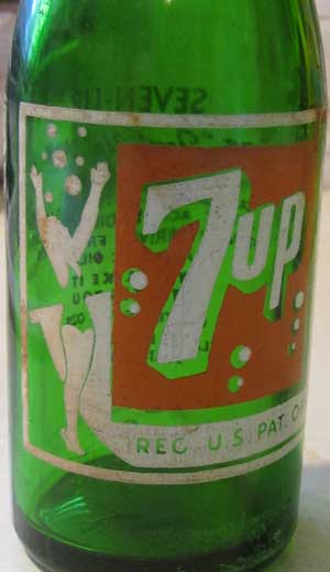 seven up pop bottle